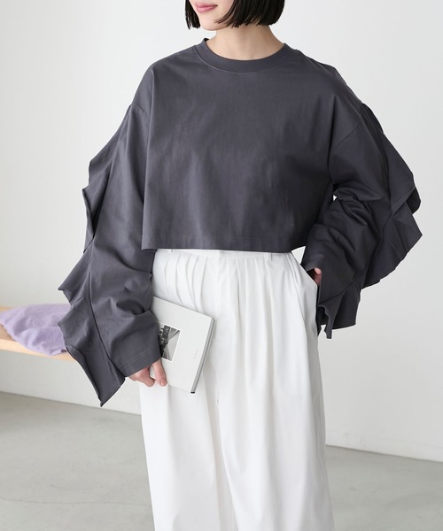 「forksy.」 長袖カットソー FREE アイボリー レディース_画像3