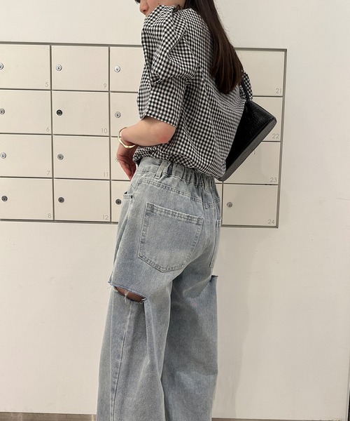 「solleim」 半袖ブラウス M ブラック レディース_画像8