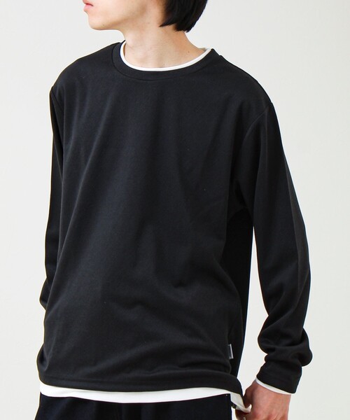 GLOSTER（グロスター） tシャツ メランジ微起毛スムース フェイク