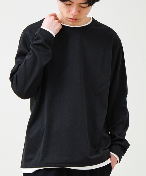 GLOSTER（グロスター） tシャツ メランジ微起毛スムース フェイク