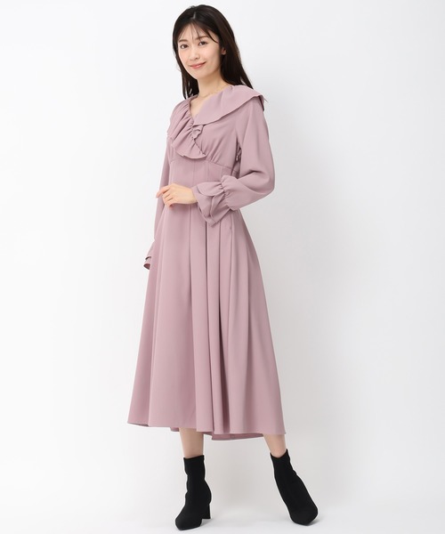 「MISCH MASCH」 長袖ワンピース M ピンク レディース_画像3