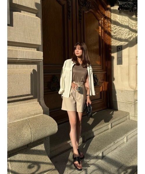 Her lip to パンツ Tucked Twill Bermuda Shorts レディース
