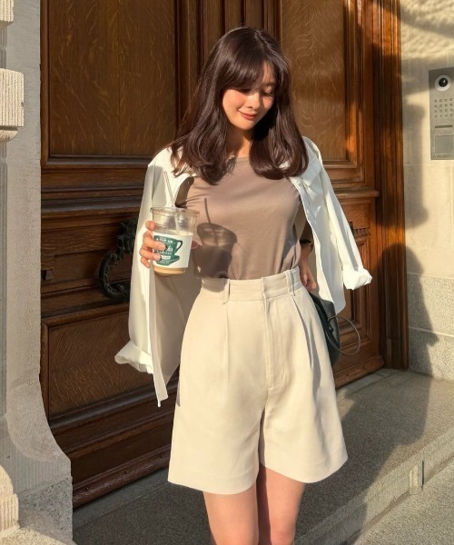 Her lip to パンツ Tucked Twill Bermuda Shorts レディース