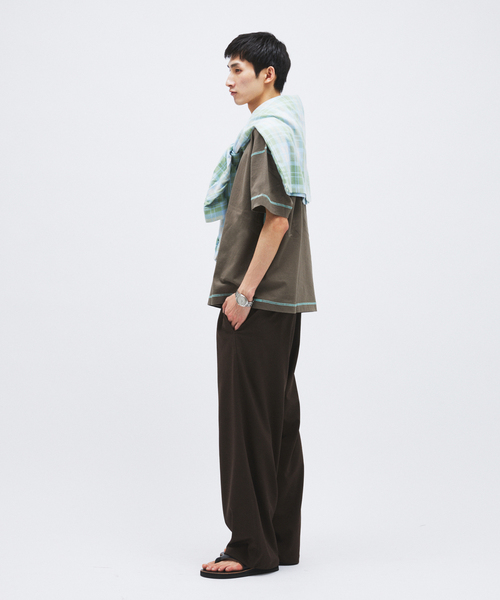 ワイパーHealthknit 別注ヘンリーネックTシャツ RELAXED FIT Healthknit（ヘルスニット） tシャツ 別注 ヘンリーネックTシャツ