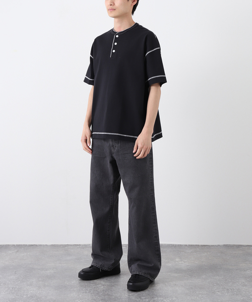 Healthknit（ヘルスニット） tシャツ 別注 ヘンリーネックTシャツ