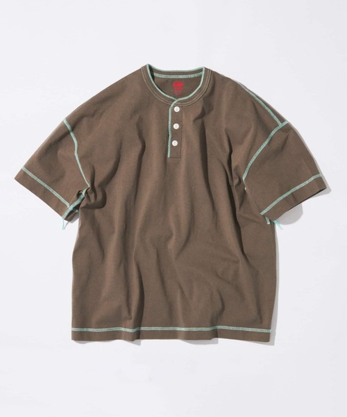 Healthknit（ヘルスニット） ヘンリーネック tシャツ 別注 ヘンリー