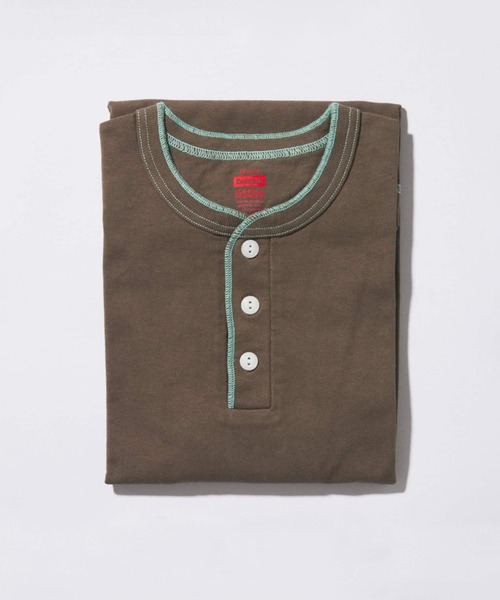 ワイパーHealthknit 別注ヘンリーネックTシャツ RELAXED FIT Healthknit（ヘルスニット） ヘンリーネック tシャツ 別注 ヘンリー