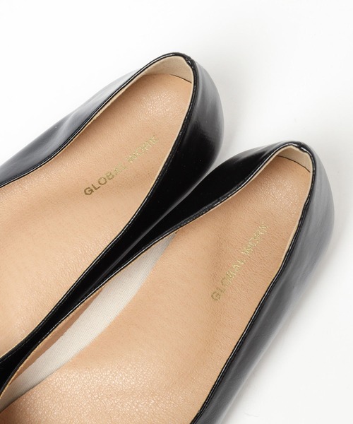 「GLOBAL WORK」 フラットパンプス MEDIUM シルバー レディース_画像7
