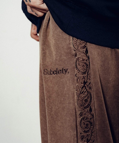 「Subciety」 イージーパンツ X-LARGE ブラウン メンズ_画像7
