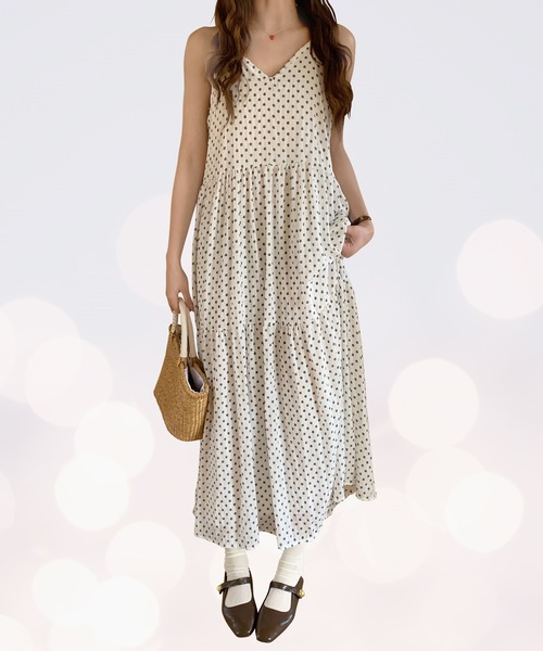 「DAY CLOSET」 キャミソールワンピース FREE ホワイト レディース_画像9