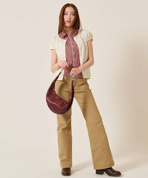 tina:jojun 星付き ショルダーバッグ オリーブ 2026 AW TINA：JOJUN（ティーナジョジュン） ショルダーバッグ バッグ スタッズ