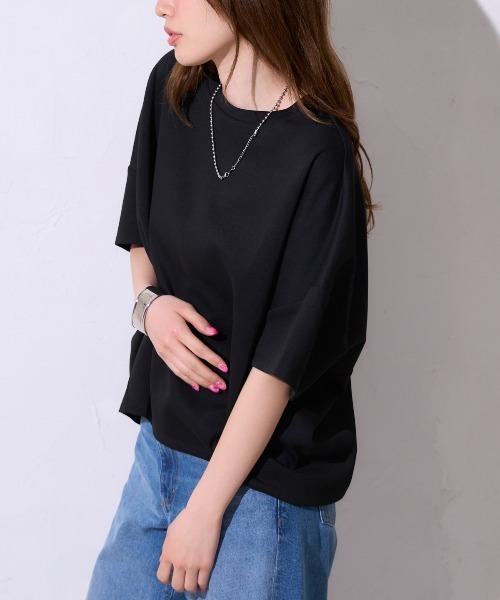tシャツ 「初秋にも使える新色登場」5分袖オーバーサイズTシャツ レディース | TRIANGLE PALETTE | 14