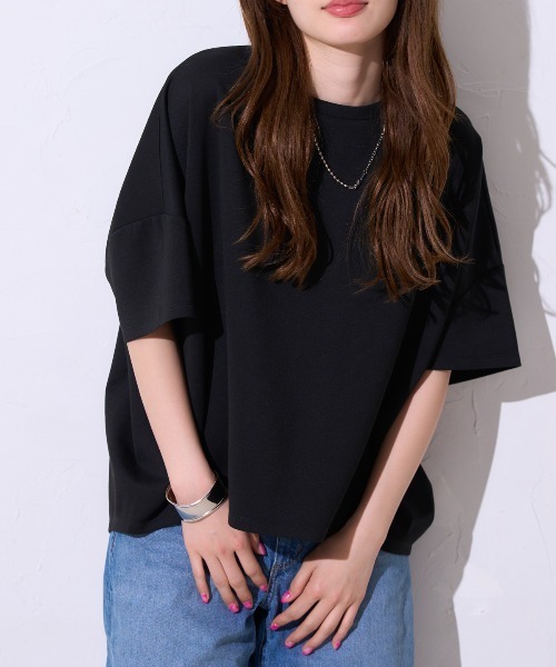 tシャツ 「初秋にも使える新色登場」5分袖オーバーサイズTシャツ レディース | TRIANGLE PALETTE | 12