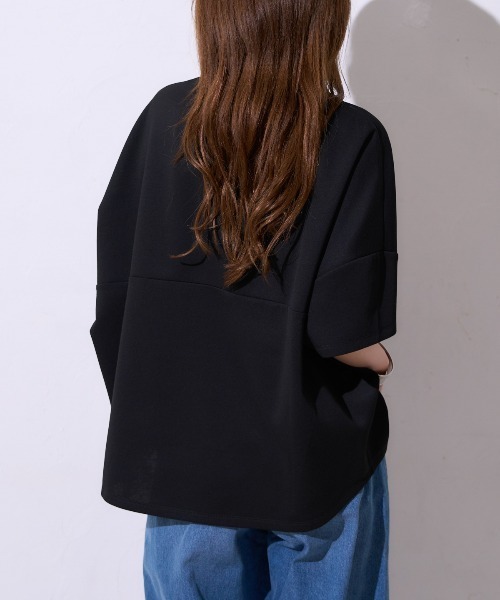 tシャツ 「初秋にも使える新色登場」5分袖オーバーサイズTシャツ レディース | TRIANGLE PALETTE | 15