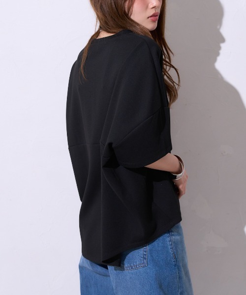 tシャツ 「初秋にも使える新色登場」5分袖オーバーサイズTシャツ レディース | TRIANGLE PALETTE | 16