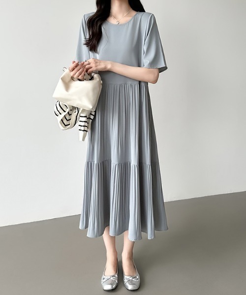「COCOMOMO」 半袖ワンピース X-LARGE ネイビー レディース_画像9