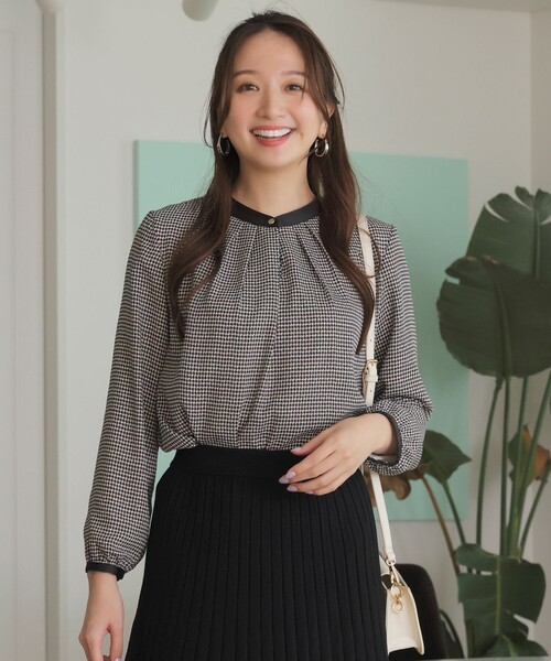 「ANY SIS」 長袖ブラウス MEDIUM グレー レディース_画像2
