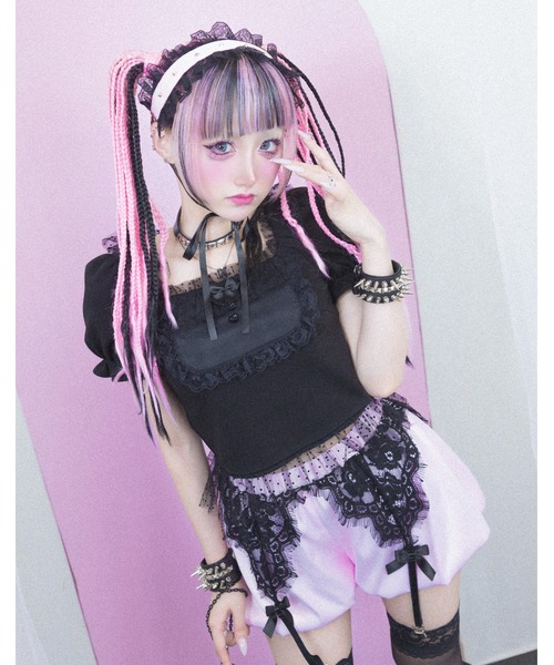 AVENCHUMU パンツ Race garter balloon short pants レディース