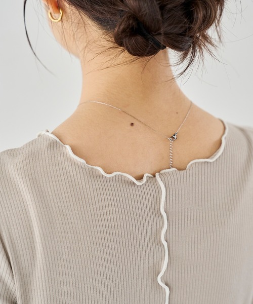「mil」 半袖ワンピース X-SMALL ブラック レディース_画像5