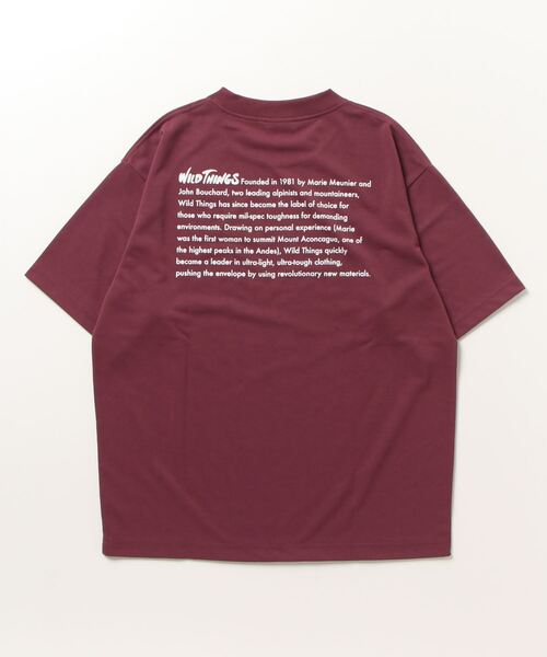 「WILD THINGS」 半袖Tシャツ X-LARGE ワインレッド メンズ_画像3