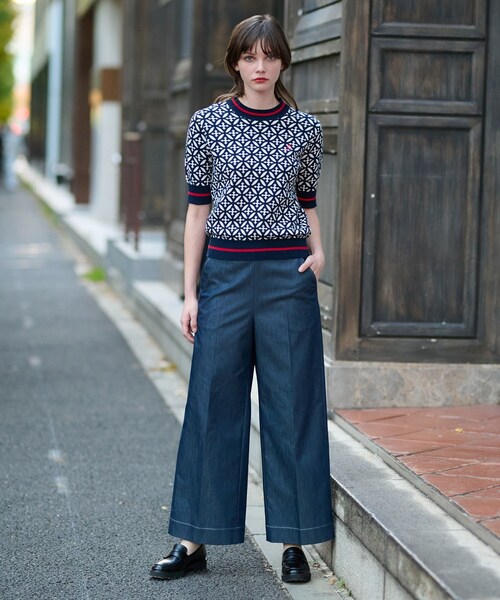 「DRESSTERIOR」 半袖ニット 36 ブラック レディース_画像3