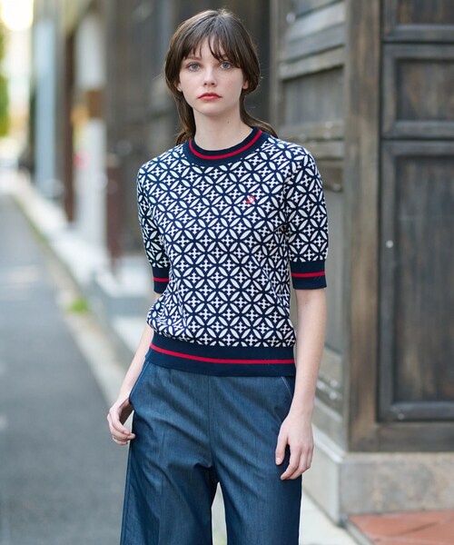 「DRESSTERIOR」 半袖ニット 36 ブラック レディース_画像5