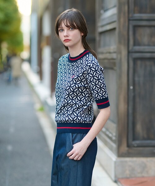 「DRESSTERIOR」 半袖ニット 36 ブラック レディース_画像6
