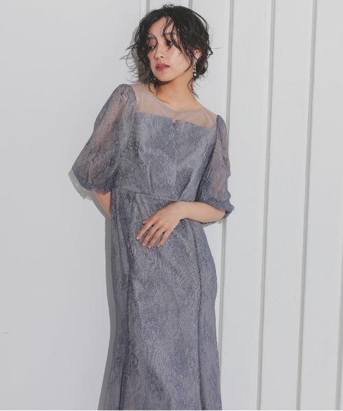 「Dorry Doll」 半袖ワンピース MEDIUM カーキ レディース_画像4