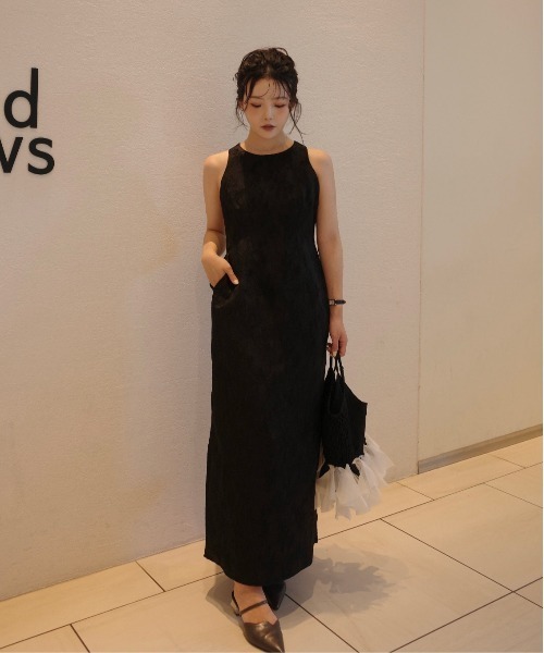 LE'RURE ドレス Knot frill bustier jacquard dress : ZOZOTOWN Yahoo