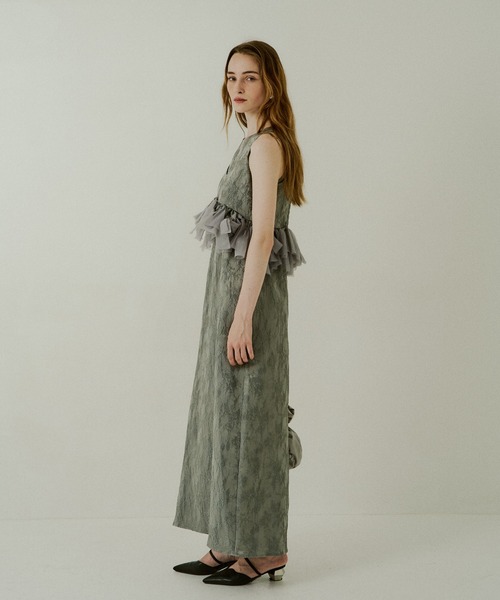 LE'RURE ドレス Knot frill bustier jacquard dress : ZOZOTOWN Yahoo