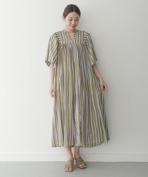 Sara mallika ストライプ ロングワンピース URBAN RESEARCH Sonny Label ワンピース sara mallika ウェーブ