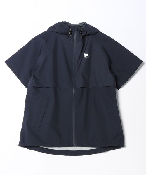 【美品】FILA GOLF 撥水加工 フード付きレインコート Mサイズ FILA GOLF カッパ レインコート フィラゴルフ ゴルフウェア 収納袋付き
