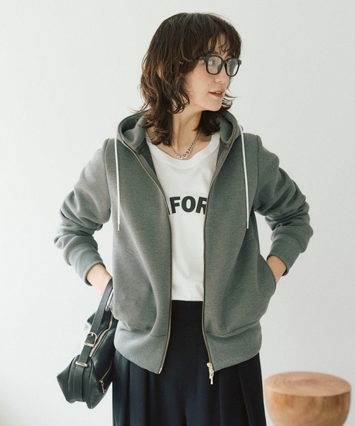 【新品タグ付】リヴドロワ スポンジダンボールZIPパーカーカットソー RIVE DROITE（リヴドロワ） パーカー WEB限定/累計販売数9，000枚突破