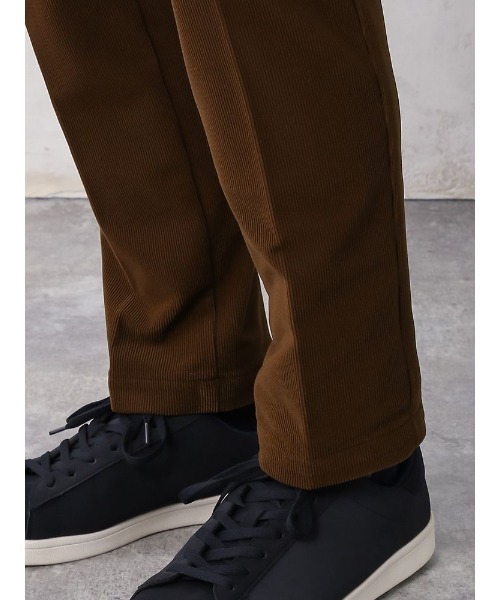 GIVENCHY コーデュロイ スラックス YCHAI デニムジャケット＋giab's ARCHIVIO スラックスのキレイめ