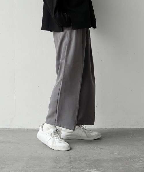 パンツ スラックス Action texture tapered wide slacks/アクションテクスチャーテーパードワイドスラックス|ZOZOTOWN |02