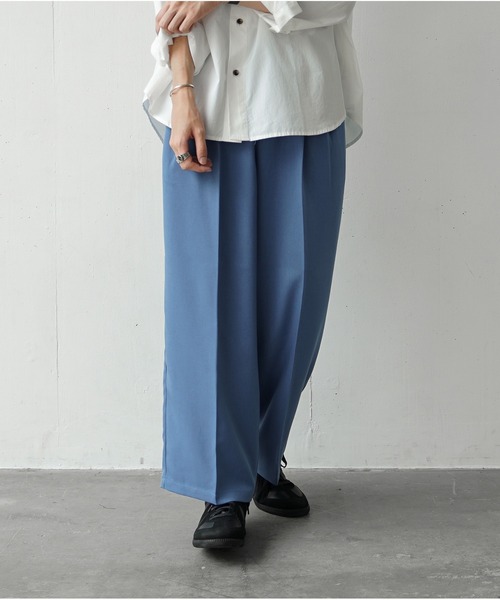 パンツ スラックス Action texture tapered wide slacks/アクションテクスチャーテーパードワイドスラックス|ZOZOTOWN |05