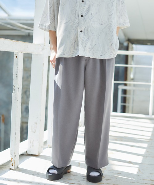 パンツ スラックス Action texture tapered wide slacks/アクションテクスチャーテーパードワイドスラックス|ZOZOTOWN |17