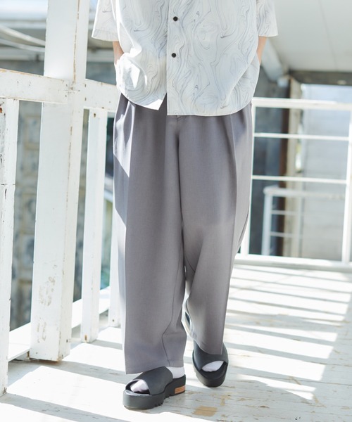 パンツ スラックス Action texture tapered wide slacks/アクションテクスチャーテーパードワイドスラックス|ZOZOTOWN |19