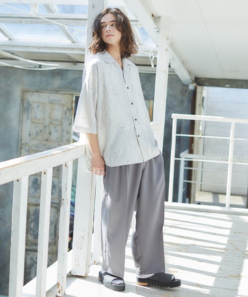 パンツ スラックス Action texture tapered wide slacks/アクションテクスチャーテーパードワイドスラックス|ZOZOTOWN |14