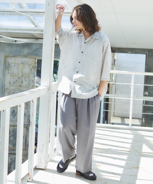 パンツ スラックス Action texture tapered wide slacks/アクションテクスチャーテーパードワイドスラックス|ZOZOTOWN |15