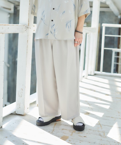 パンツ スラックス Action texture tapered wide slacks/アクションテクスチャーテーパードワイドスラックス|ZOZOTOWN |09