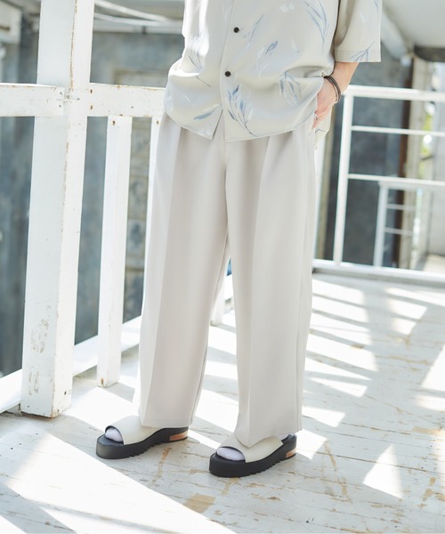 パンツ スラックス Action texture tapered wide slacks/アクションテクスチャーテーパードワイドスラックス|ZOZOTOWN |10