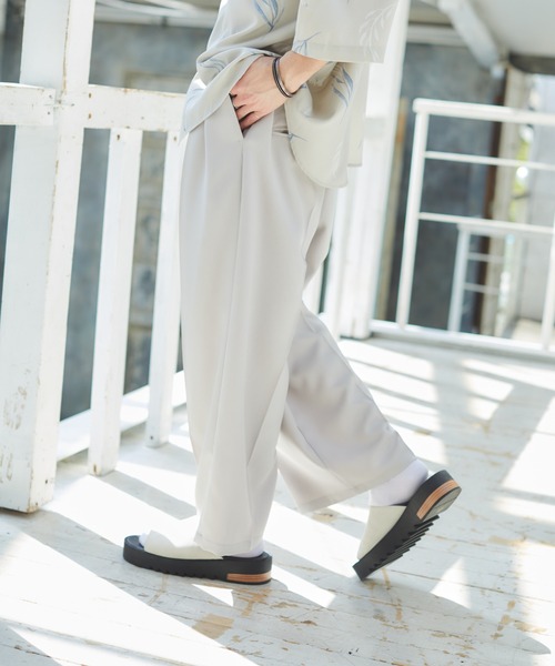 パンツ スラックス Action texture tapered wide slacks/アクションテクスチャーテーパードワイドスラックス|ZOZOTOWN |11