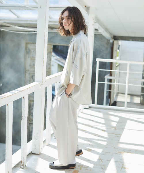 パンツ スラックス Action texture tapered wide slacks/アクションテクスチャーテーパードワイドスラックス|ZOZOTOWN |08