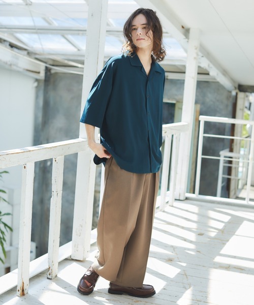 パンツ スラックス Action texture tapered wide slacks/アクションテクスチャーテーパードワイドスラックス|ZOZOTOWN |21