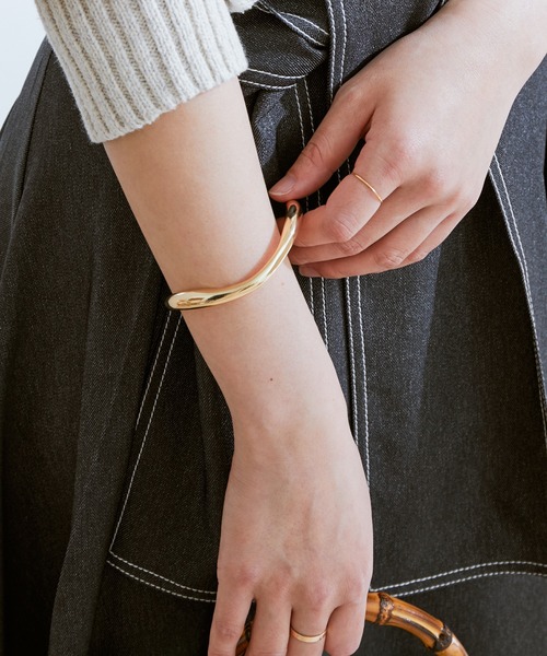 オパール　バングル ORDER MADE JEWELLERY】SPARGO 18K MARKED PURE SILVER BANGLE