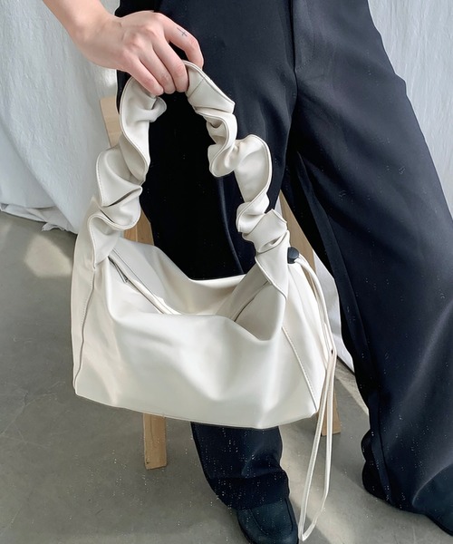 cream creme トートバッグ シャーリング2WAYレザートートバッグ