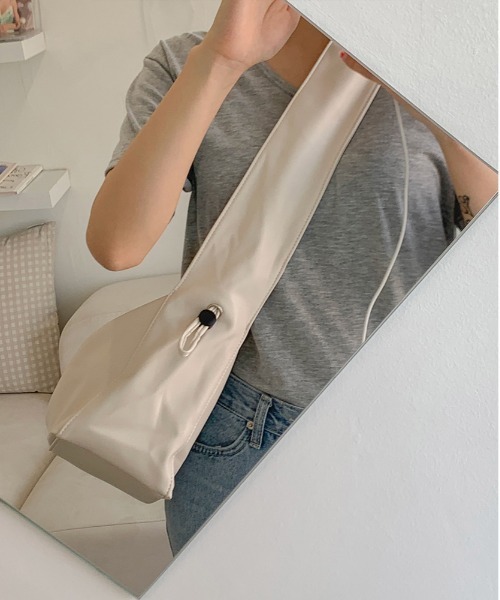 Masmarulez■ ナイロン2wayシャーリングバッグ_ Cream beige 2 way string bag-cream masmarulez官方網站