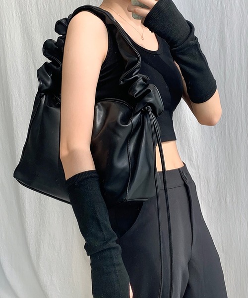 cream creme トートバッグ シャーリング2WAYレザートートバッグ