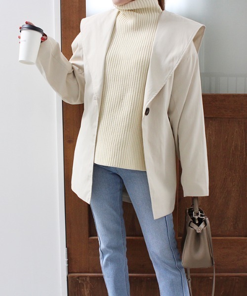 MODE ROBE（モードローブ） コート アウター セーラーカラーミドル丈